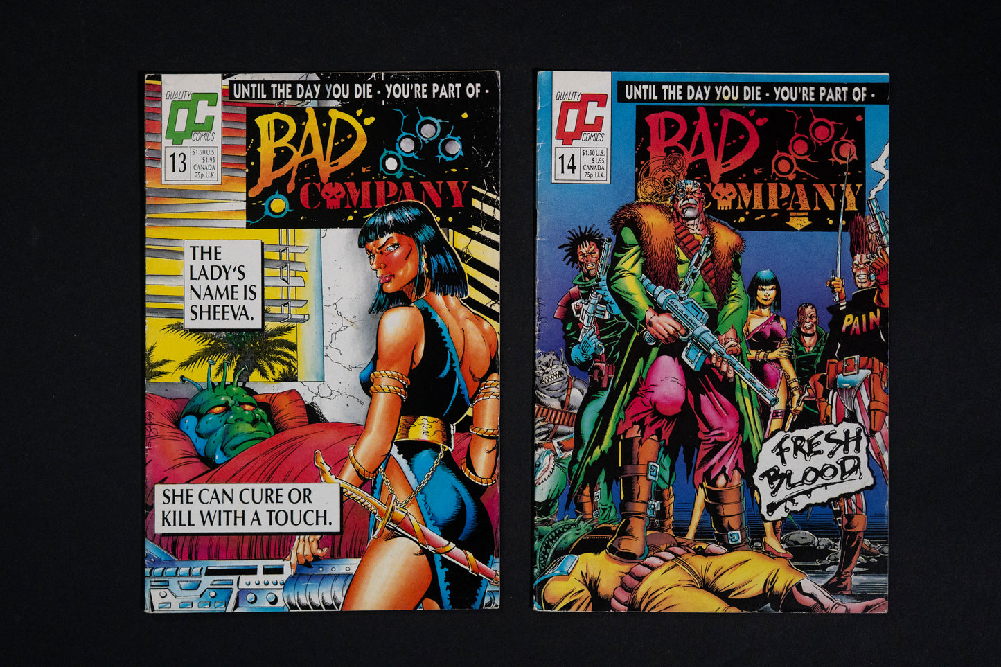 Bad Company, #9-14, Quality Comics QC, Job lot of 6 comics