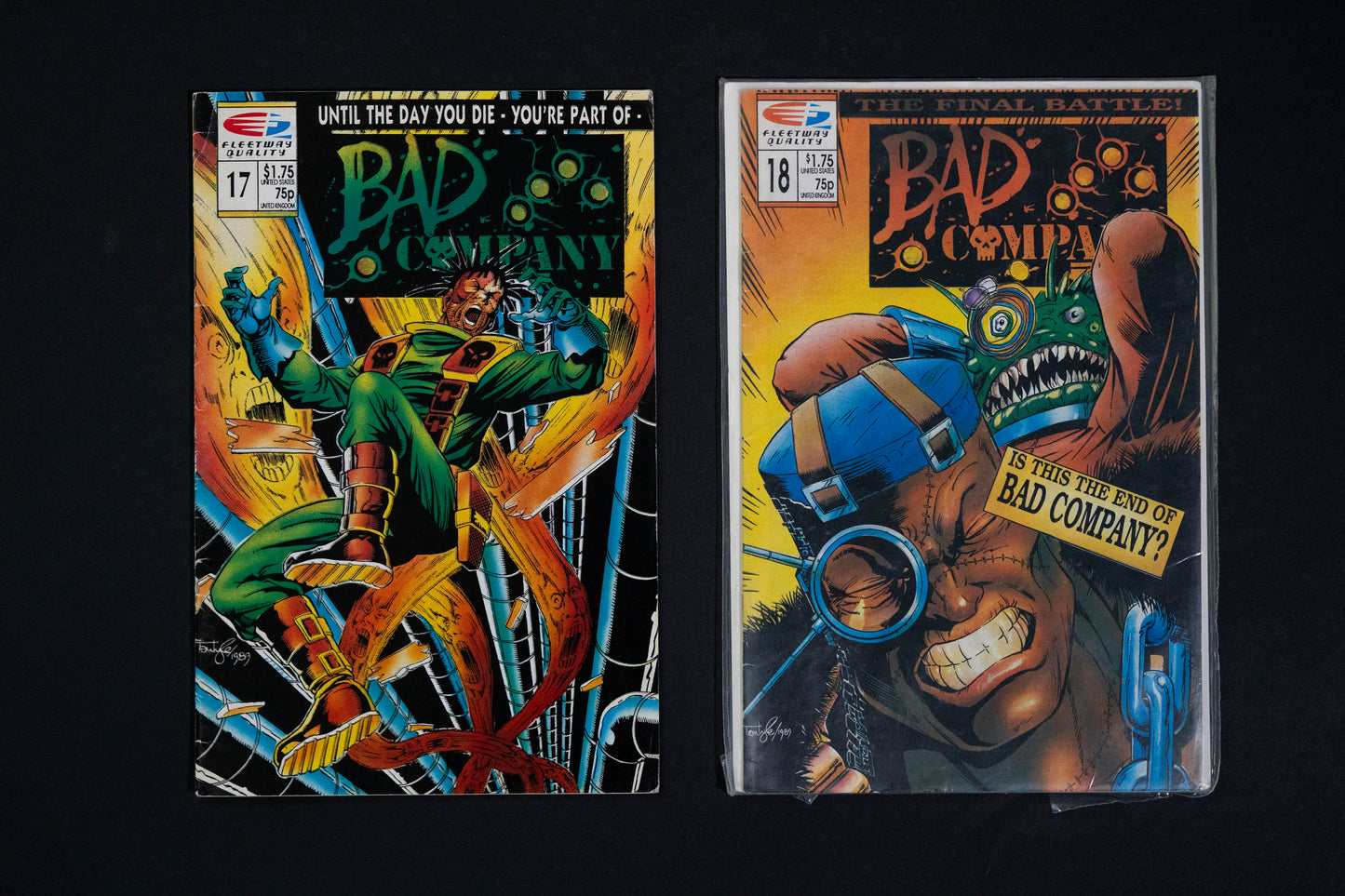 Bad Company, #2 7 14 16 17 18, Quality Comics QC, Job lot of 6 comics