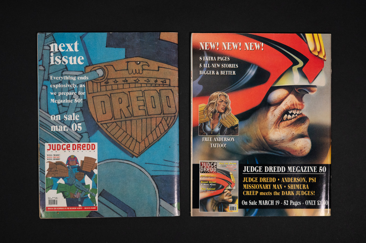 Judge Dredd #40 41 42 43 45 46 48 49 51 & 53 magazine Job Lot