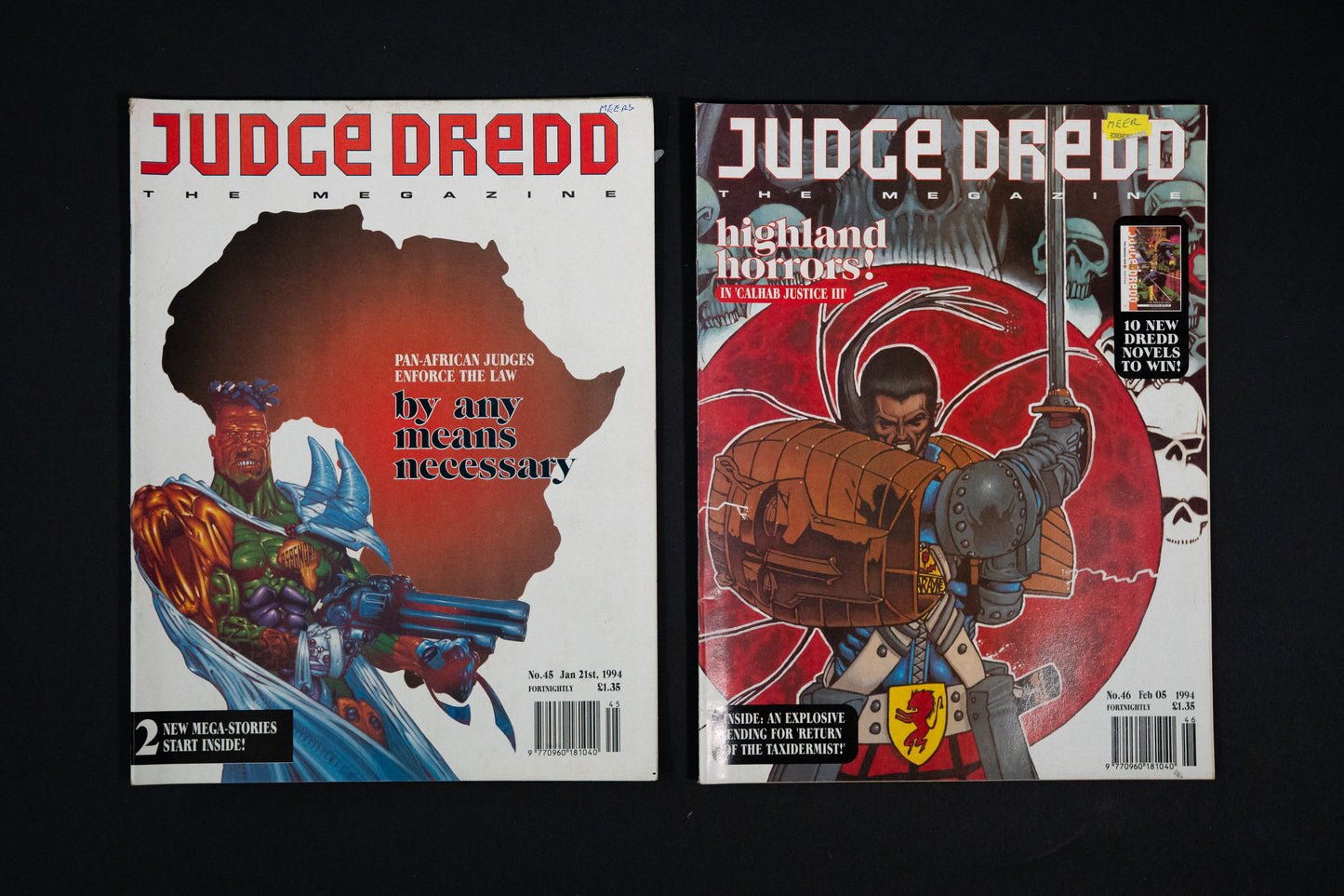 Judge Dredd #40 41 42 43 45 46 48 49 51 & 53 magazine Job Lot