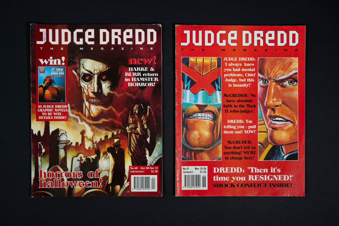Judge Dredd #40 41 42 43 45 46 48 49 51 & 53 magazine Job Lot