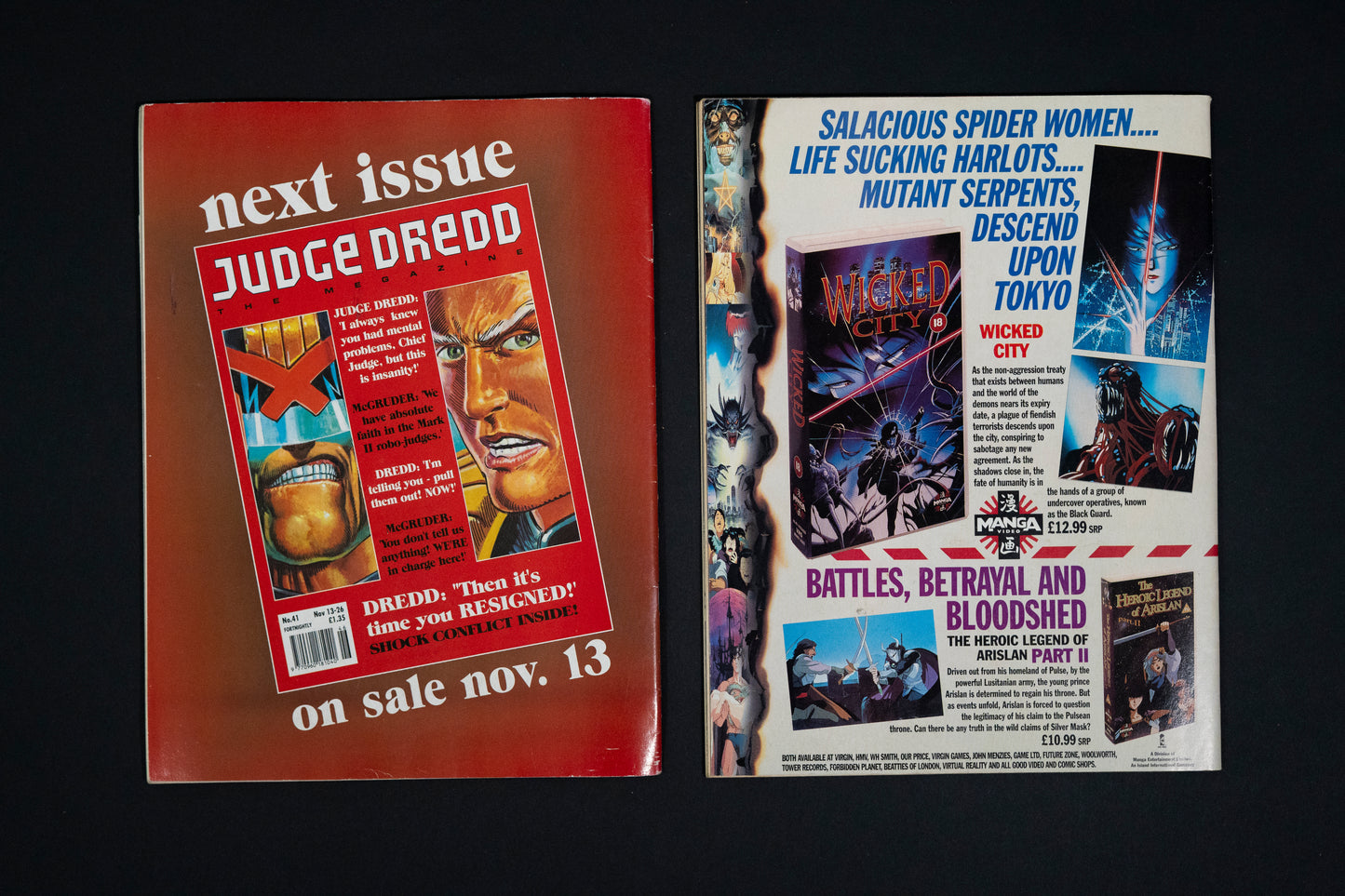 Judge Dredd #40 41 42 43 45 46 48 49 51 & 53 magazine Job Lot
