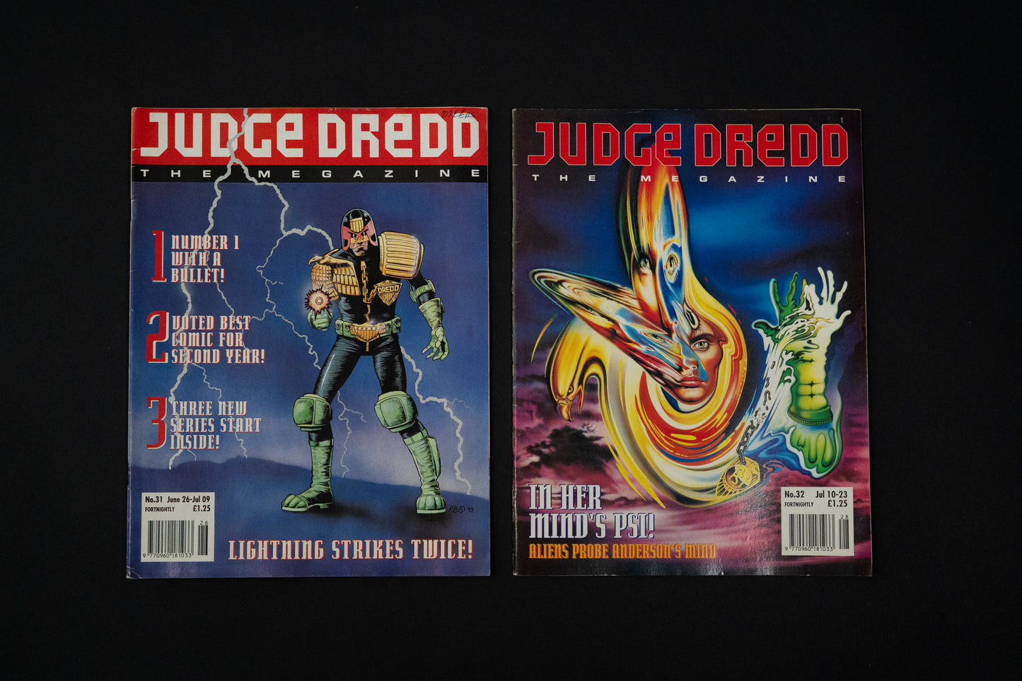 Judge Dredd #31 32 35 36 & 38 magazine Job Lot