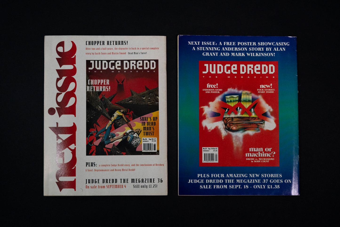 Judge Dredd #31 32 35 36 & 38 magazine Job Lot