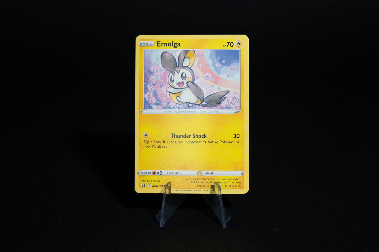 047/159, Emolga, Pokemon, Crown Zenith, 2023, Common, Ungraded, English