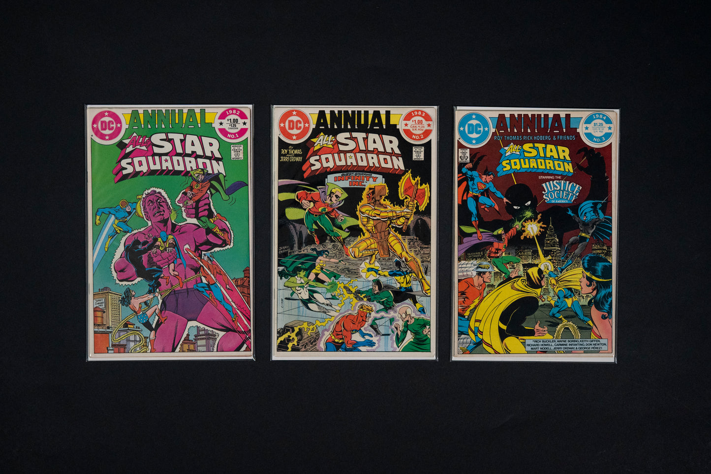 All Star Squadron, Annuals #1 2 & 3, DC Comics, 1982 1983 1984
