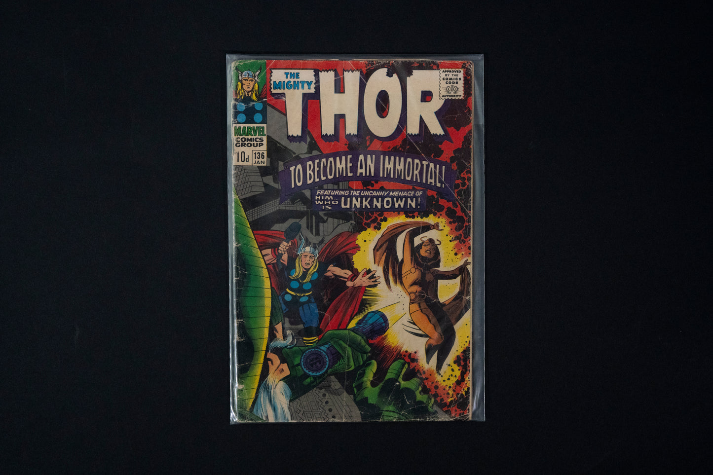 Thor, #136, Marvel Comics, 1967 - Damage