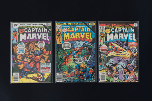 Captain Marvel, #45 46 & 47, Marvel Comics, 1976