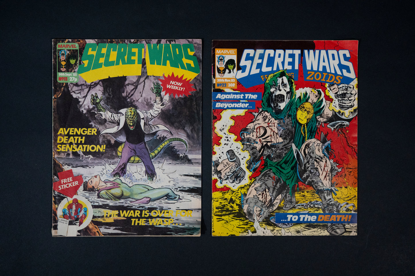 Secret Wars, #11 22 23 28 & 30, Marvel UK Comic, 1985 1986