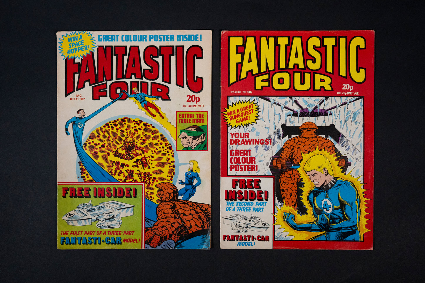 Fantastic Four, #2 3 4 5 7 9 13 14 & 17, Marvel UK Comic, 1982 1983