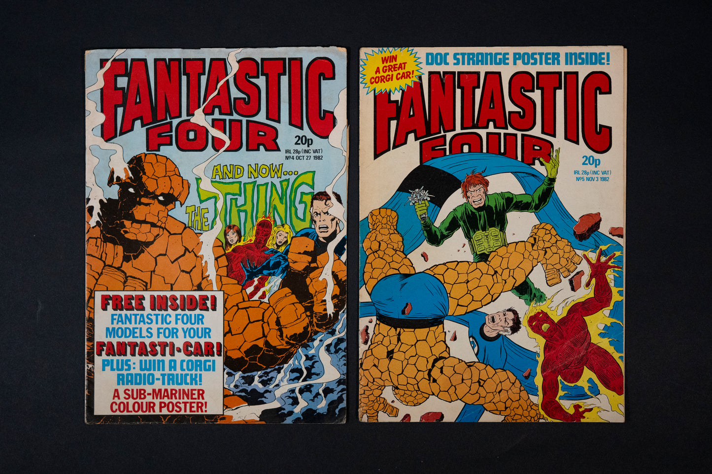 Fantastic Four, #2 3 4 5 7 9 13 14 & 17, Marvel UK Comic, 1982 1983