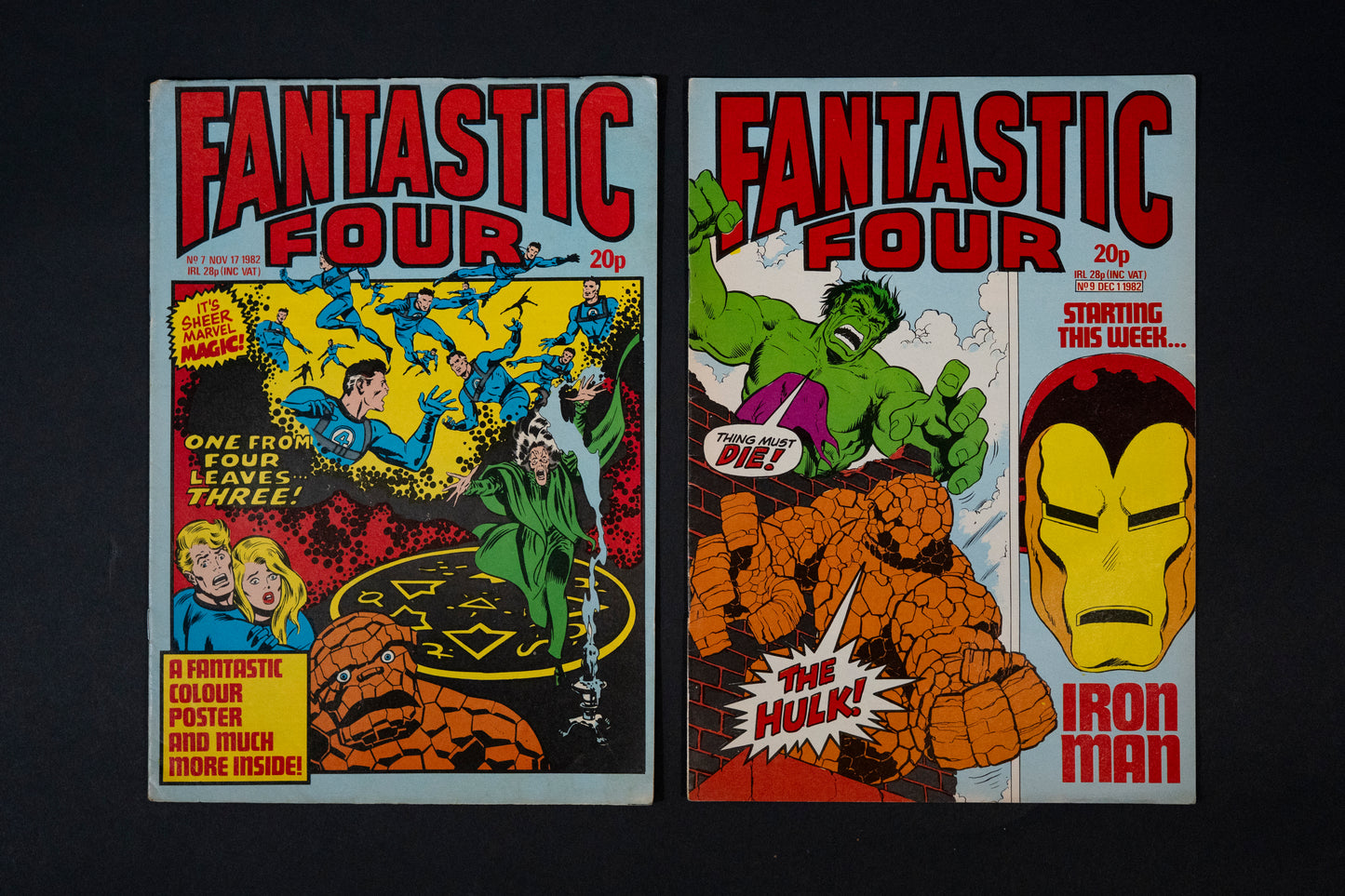 Fantastic Four, #2 3 4 5 7 9 13 14 & 17, Marvel UK Comic, 1982 1983