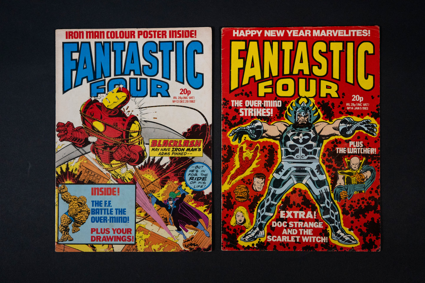 Fantastic Four, #2 3 4 5 7 9 13 14 & 17, Marvel UK Comic, 1982 1983