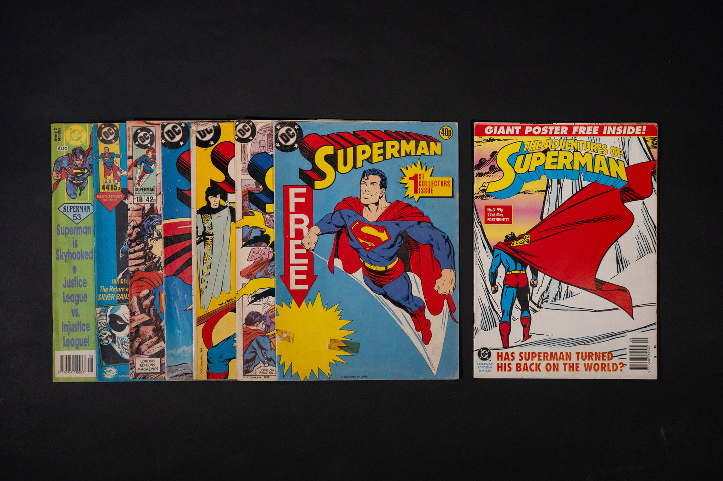 Superman Comic Job Lot, #1 2 7 8 18 44 & 53 Plus The Adventures of Superman #3