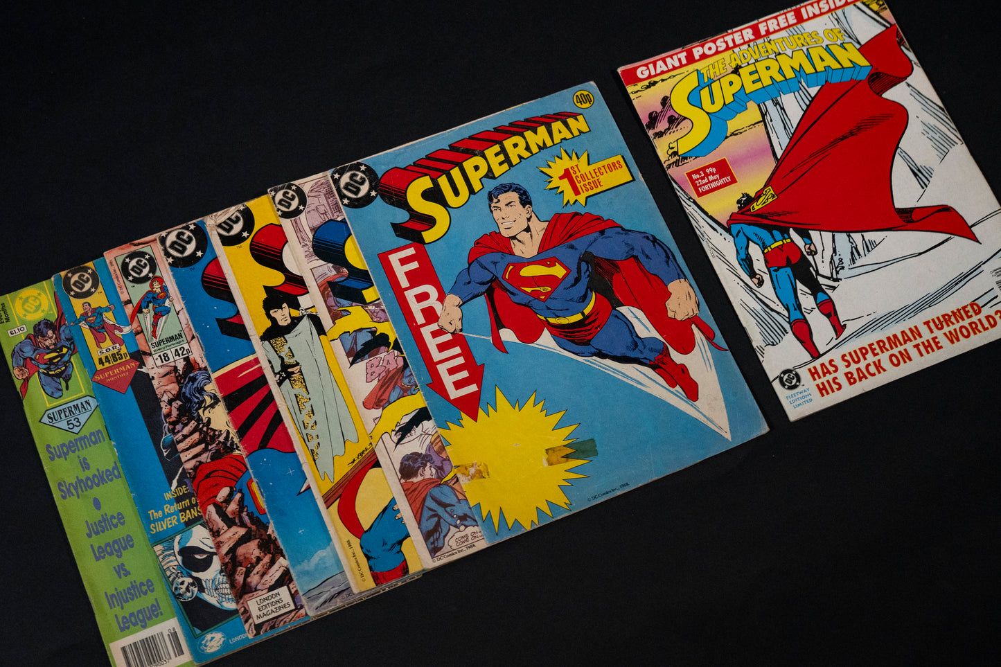 Superman Comic Job Lot, #1 2 7 8 18 44 & 53 Plus The Adventures of Superman #3