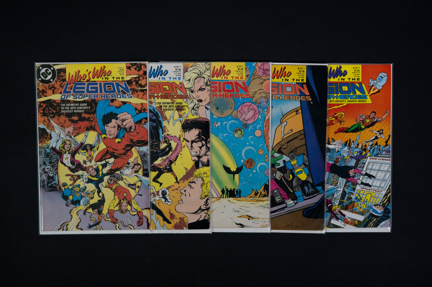 Who's Who in the Legion of Super-Heroes, #1 2 3 4 & 6, DC Comics, 1988