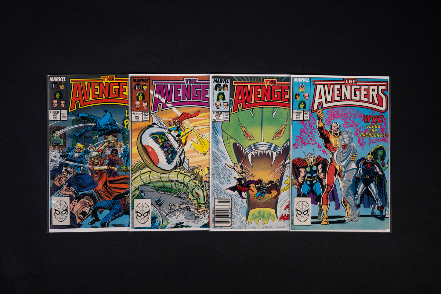 The Avengers, #291, 292, 293 & 294, Marvel Comics, 1988