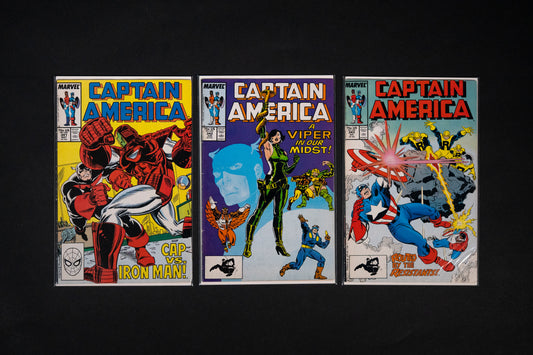 Captain America, #341, 342 & 343, Marvel Comics, 1988