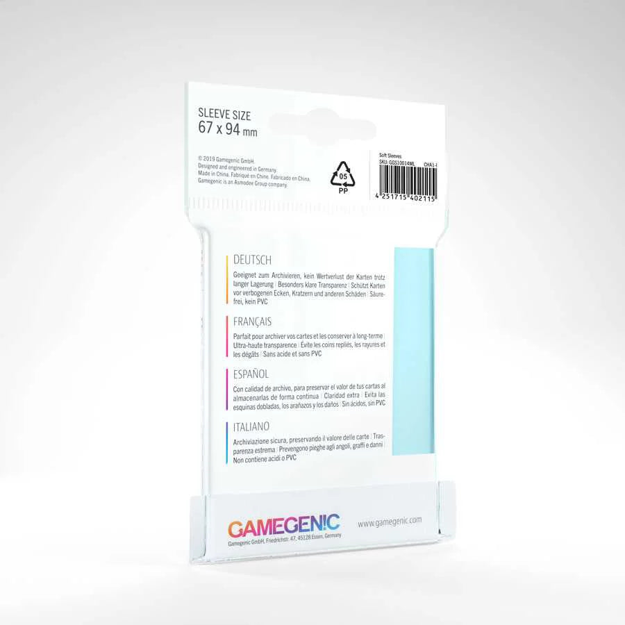 Gamegenic Soft Sleeves, 67 x 94mm - 100 pk