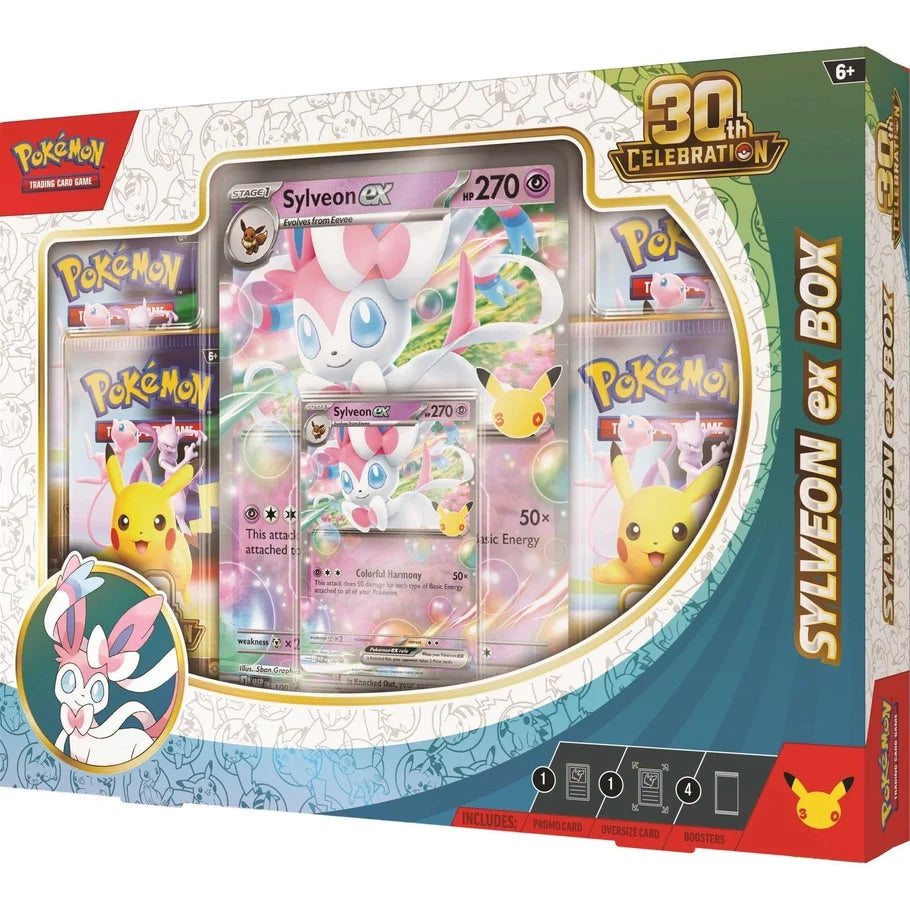 Pokémon, ex Box - Sylveon - 30th Celebration, New Sealed - ORDER LIMITS APPLY