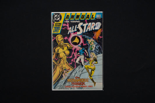 The Young All Stars, Annual #1, Mekanique Paradox, DC Comics, 1988 (Sticker on cover)