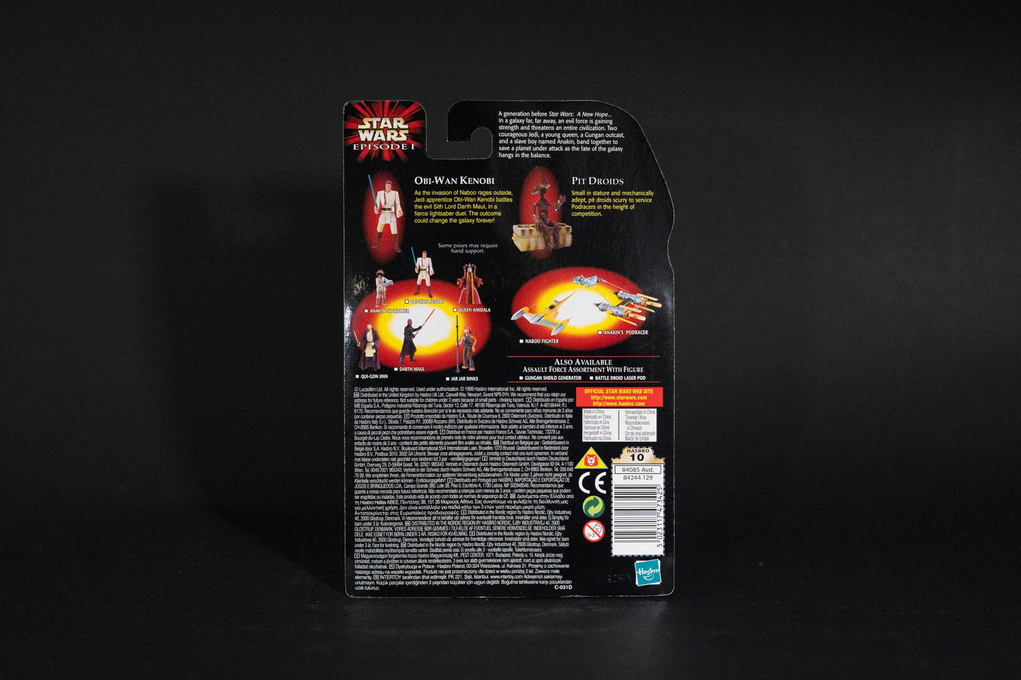Obi-Wan Kenobi with bonus (cream) Pit Droid, Star Wars, Episode 1, Hasbro, 1999, Box Sealed