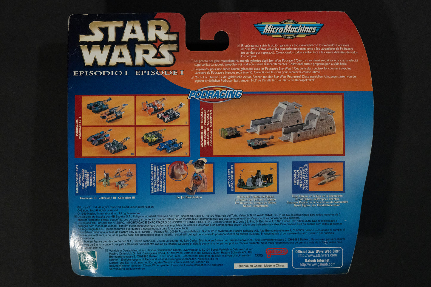 Podracing, Podracers II, Star Wars, Episode 1, Micro Machines, Hasbro, Galoob, 1999, Box Sealed (C)