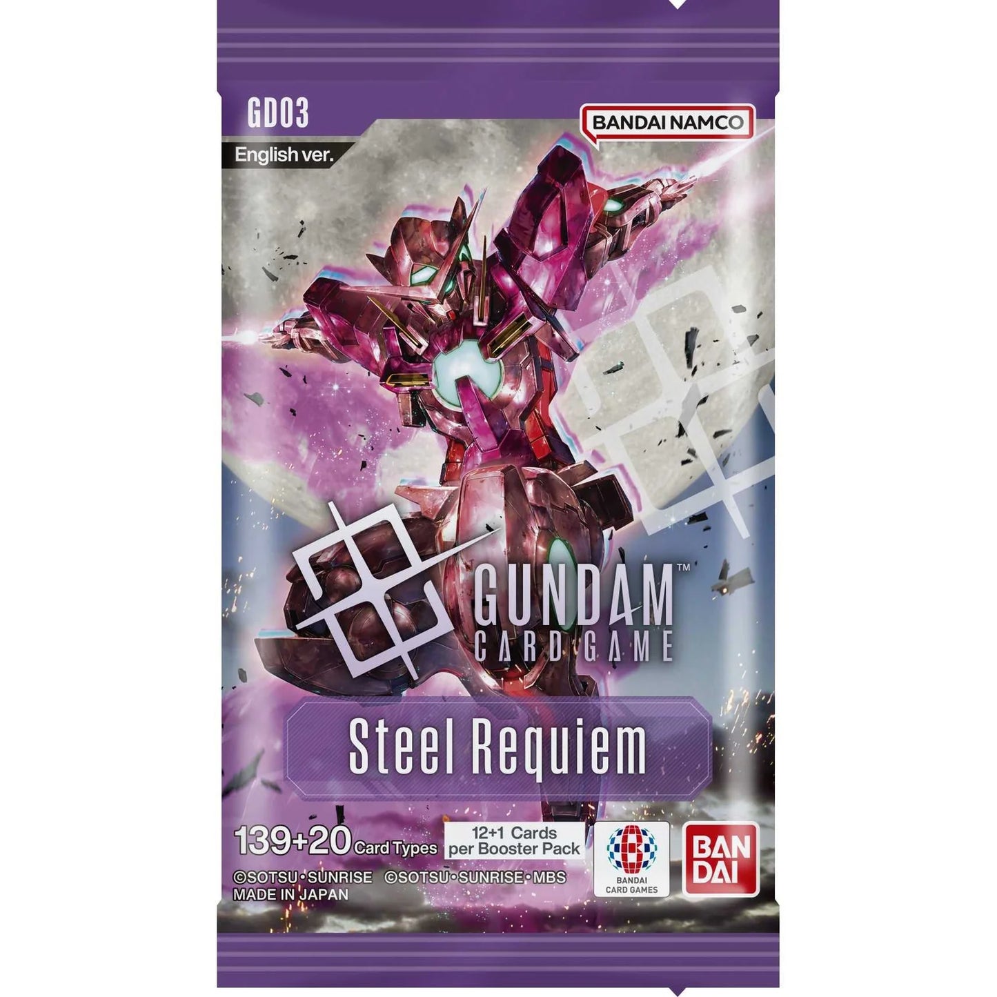 Gundam Card Game, GD-03 Steel Requiem, Booster Box, Boxed Sealed, English