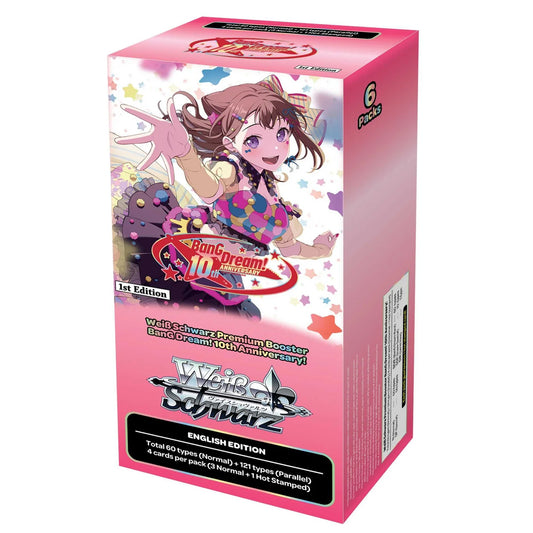Weiß Schwarz, BanG Dream! 10th Anniversary! - Premium Booster Box (6pc), New Sealed