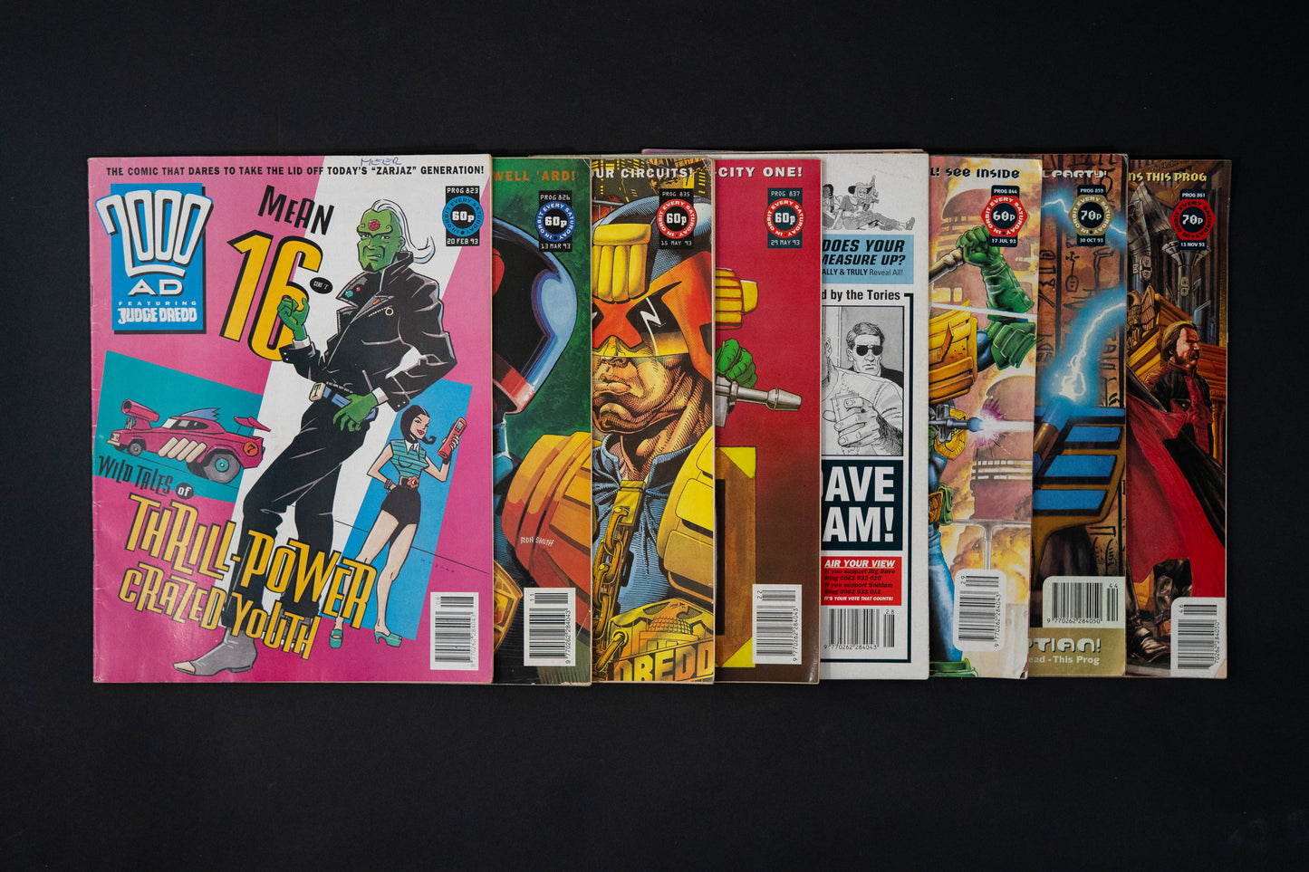 2000 AD #823 826 835 837 843 844 859 & 861 [1993] Vintage UK Comic Job Lot