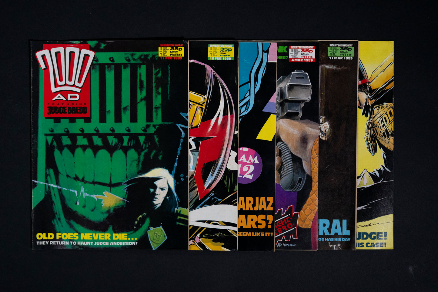 2000 AD #613-618 [1989] Vintage UK Comic Job Lot