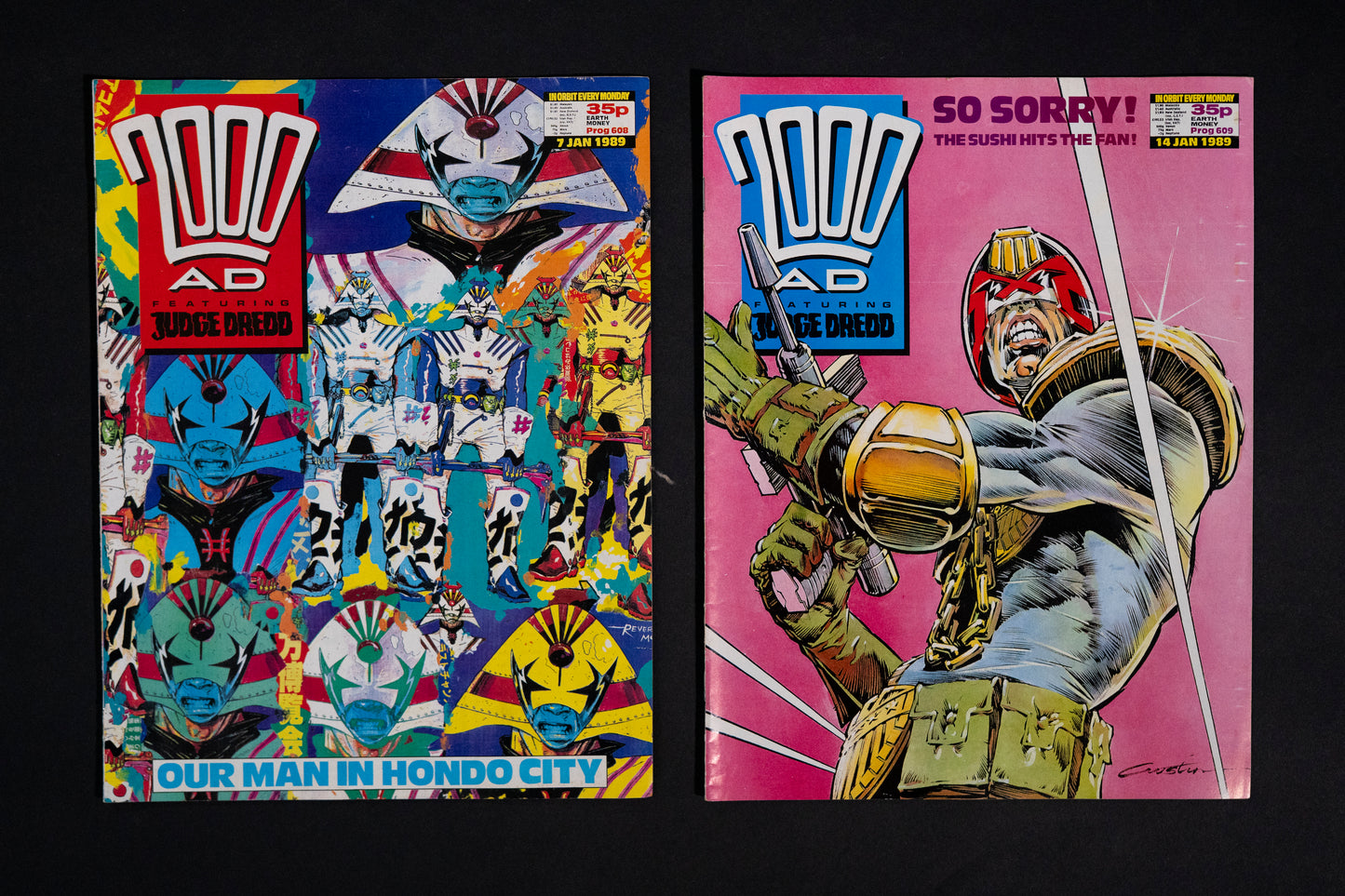 2000 AD #600-611 [1989] Vintage UK Comic Job Lot