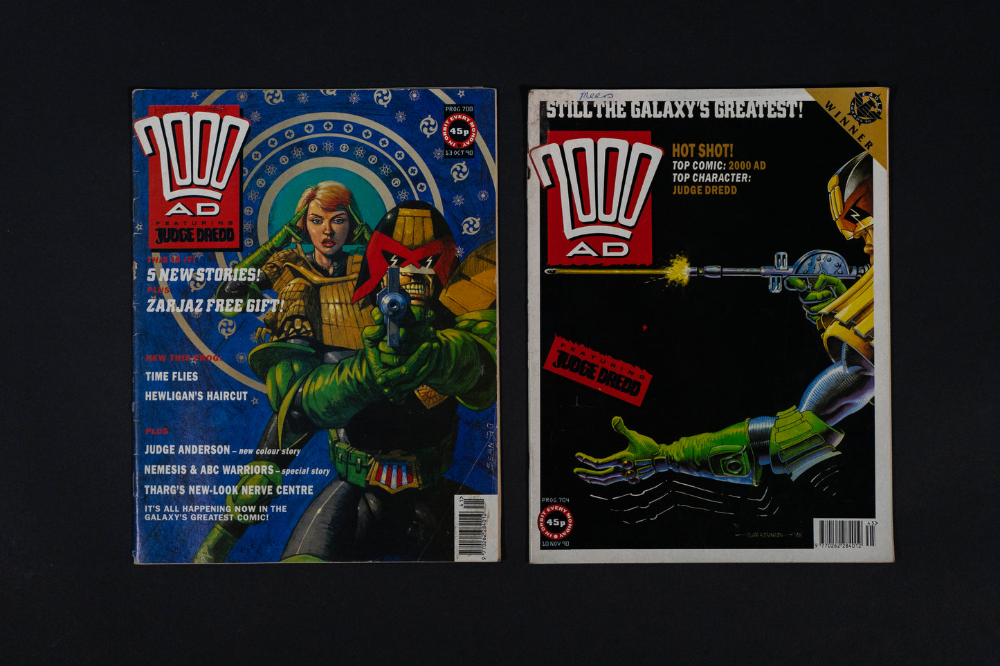 2000 AD #700 704 705 707 708 [1990] Vintage UK Comic Job Lot
