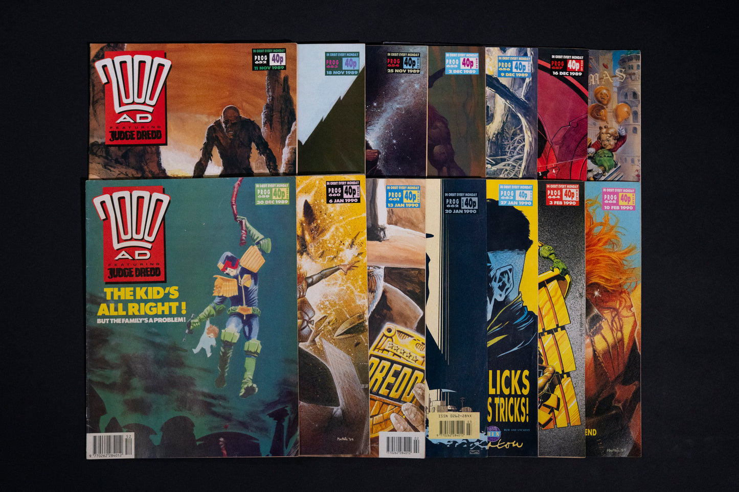2000 AD #652-665 [1990] Vintage UK Comic Job Lot