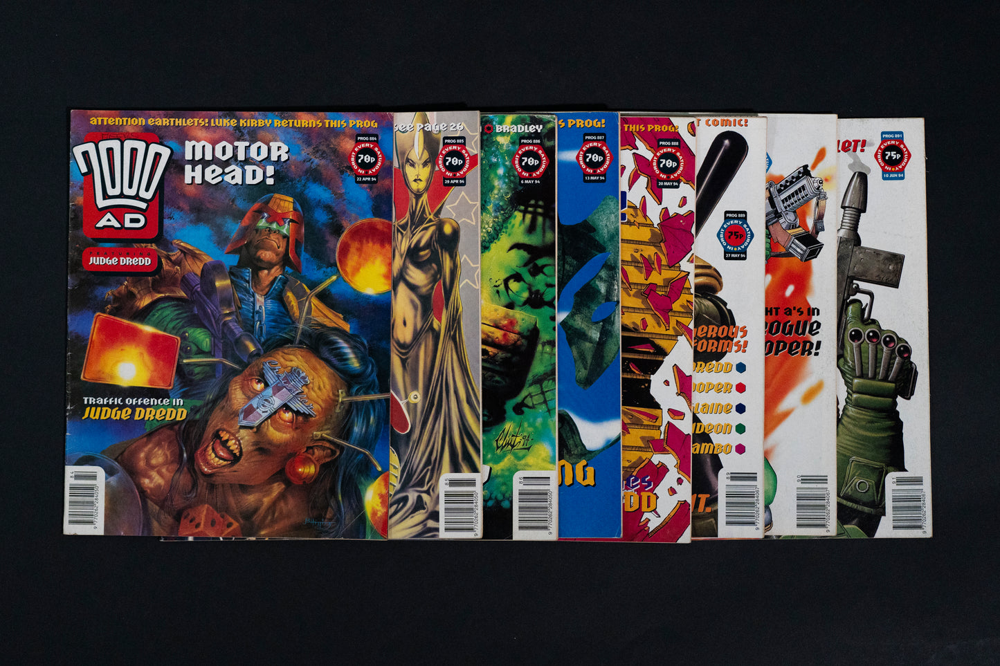 2000 AD #884-#891 [1994] Vintage UK Comic Job Lot