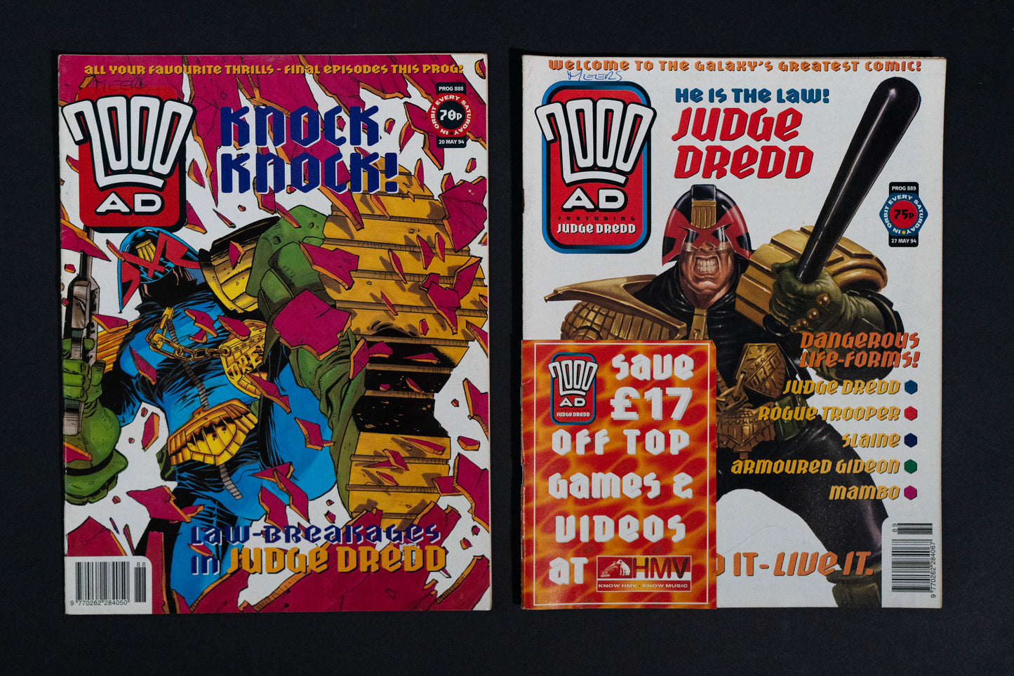 2000 AD #884-#891 [1994] Vintage UK Comic Job Lot