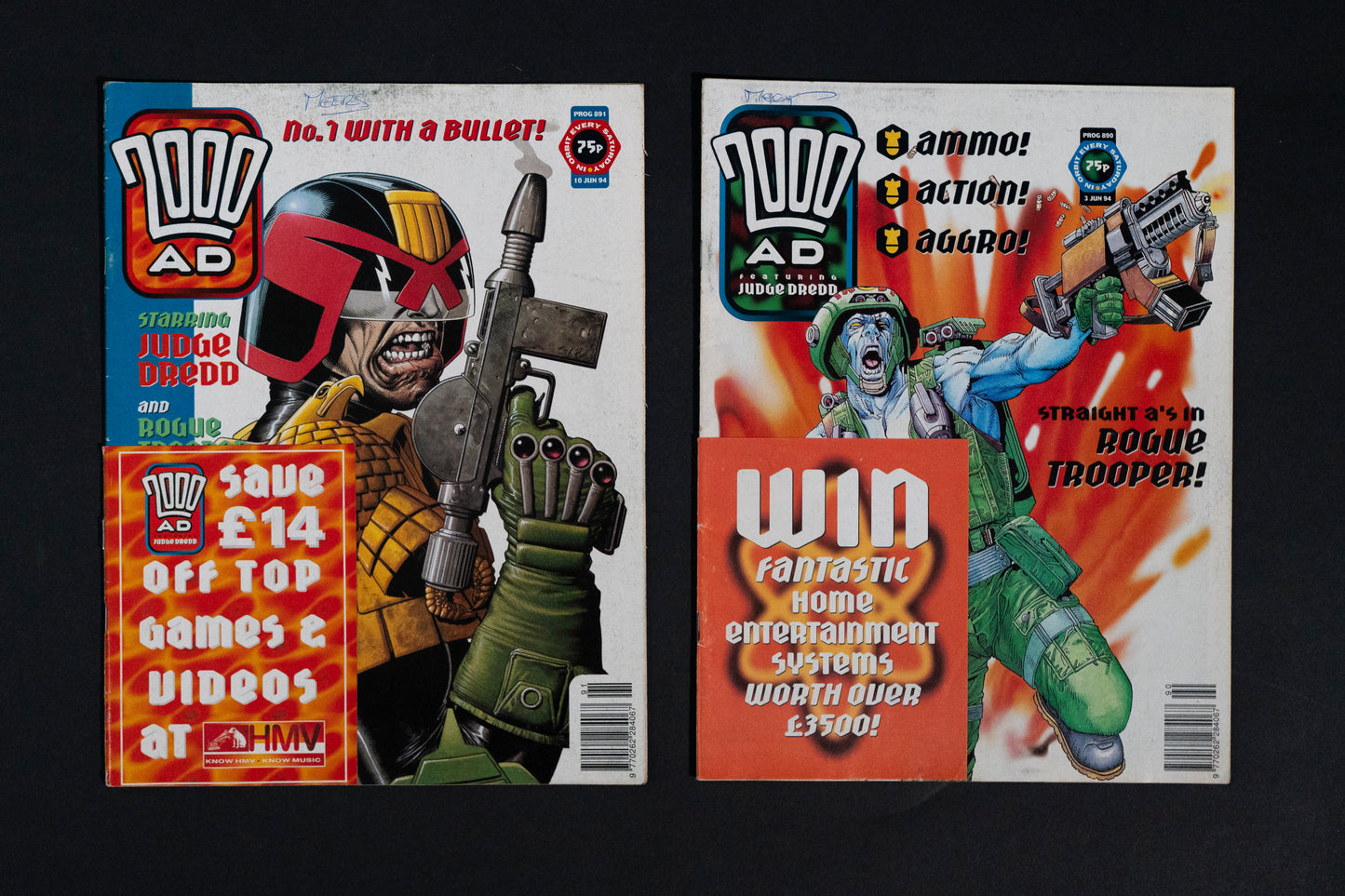 2000 AD #884-#891 [1994] Vintage UK Comic Job Lot