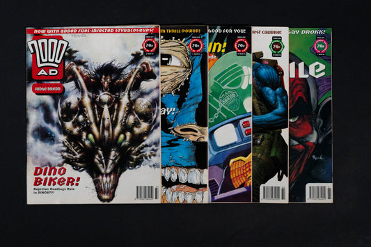 2000 AD #877-#881 [1994] Vintage UK Comic Job Lot