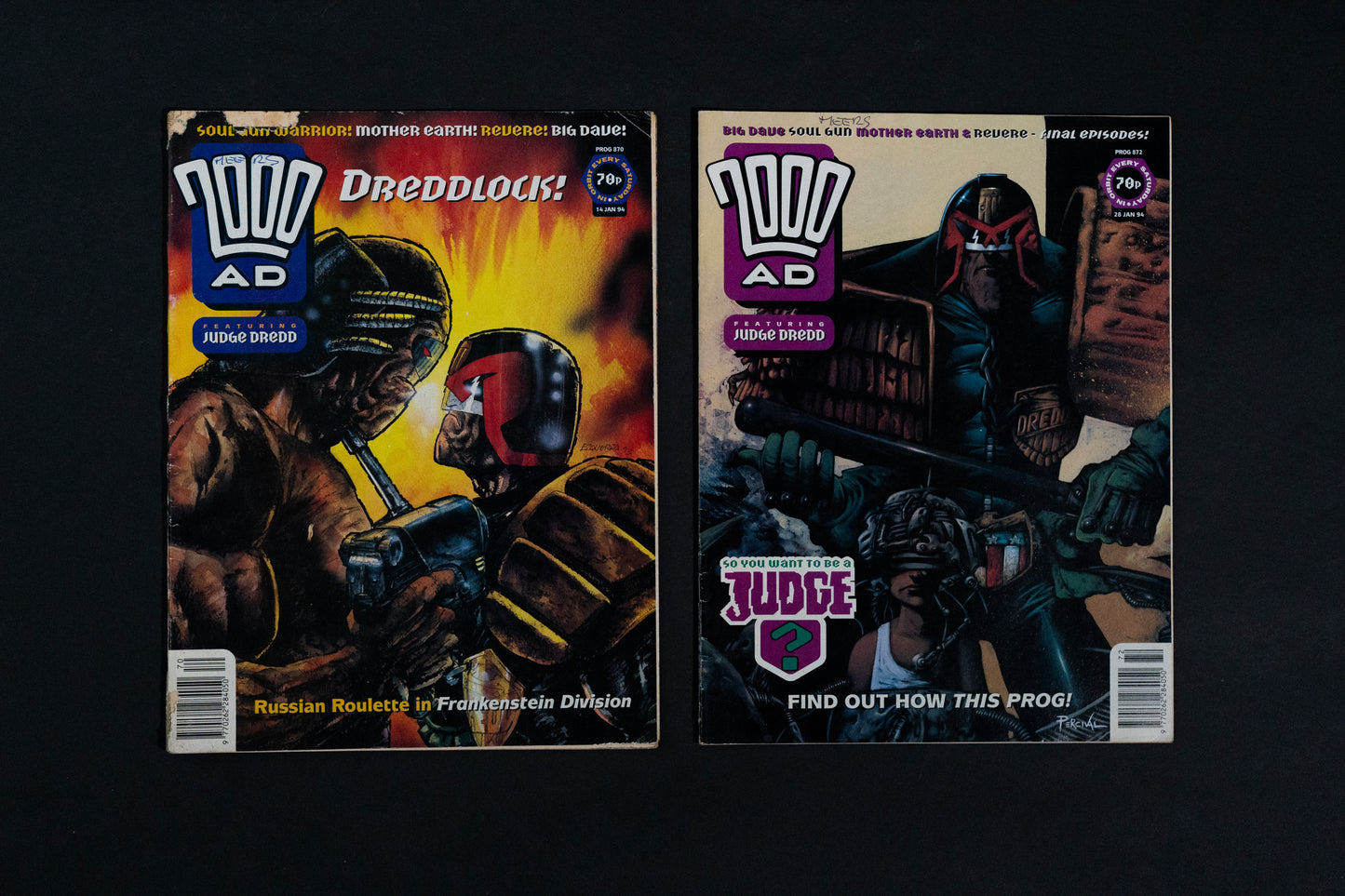 2000 AD #865 866 867 868 870 & 872 [1993 1994] Vintage UK Comic Job Lot