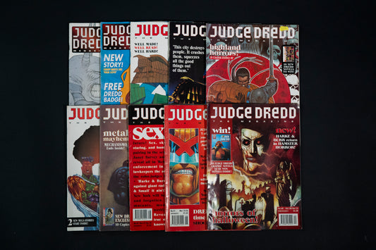 Judge Dredd #40 41 42 43 45 46 48 49 51 & 53 magazine Job Lot