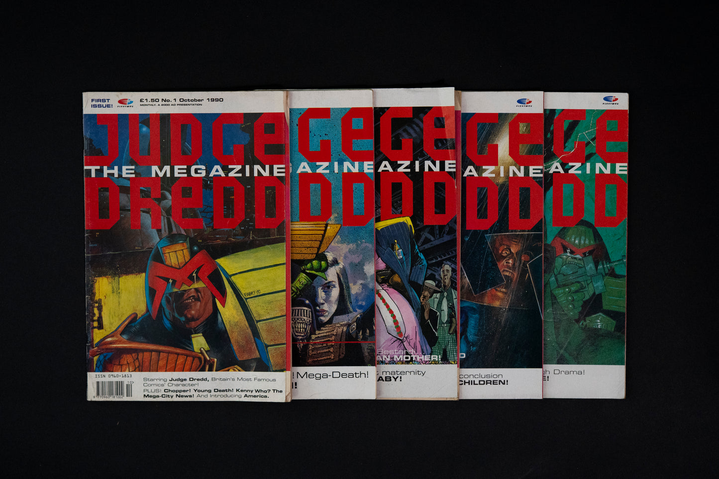 Judge Dredd #1 2 4 5 & 6 magazine Job Lot [1990 & 1991]