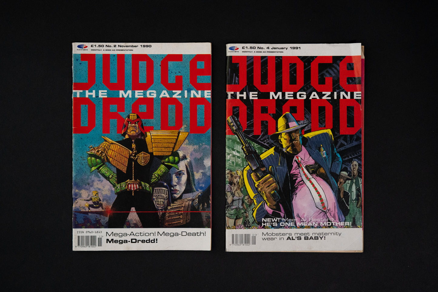 Judge Dredd #1 2 4 5 & 6 magazine Job Lot [1990 & 1991]