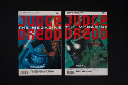 Judge Dredd #1 2 4 5 & 6 magazine Job Lot [1990 & 1991]
