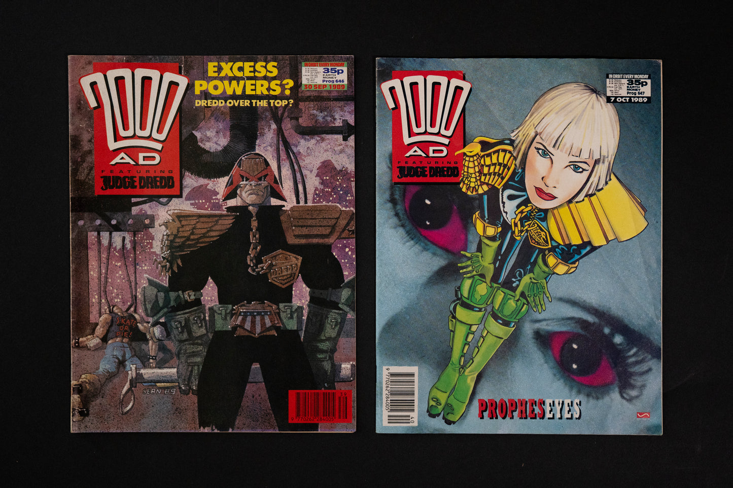 2000 AD #646 647 648 649 651 & 662 [1989 1990] Vintage UK Comic Job Lot
