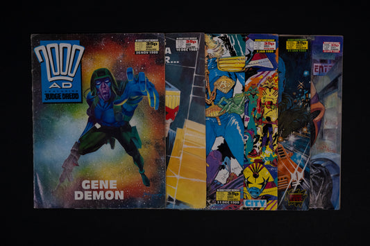 2000 AD #602 604 607 608 610 623 & 623 [1988 1989] Vintage UK Comic Job Lot