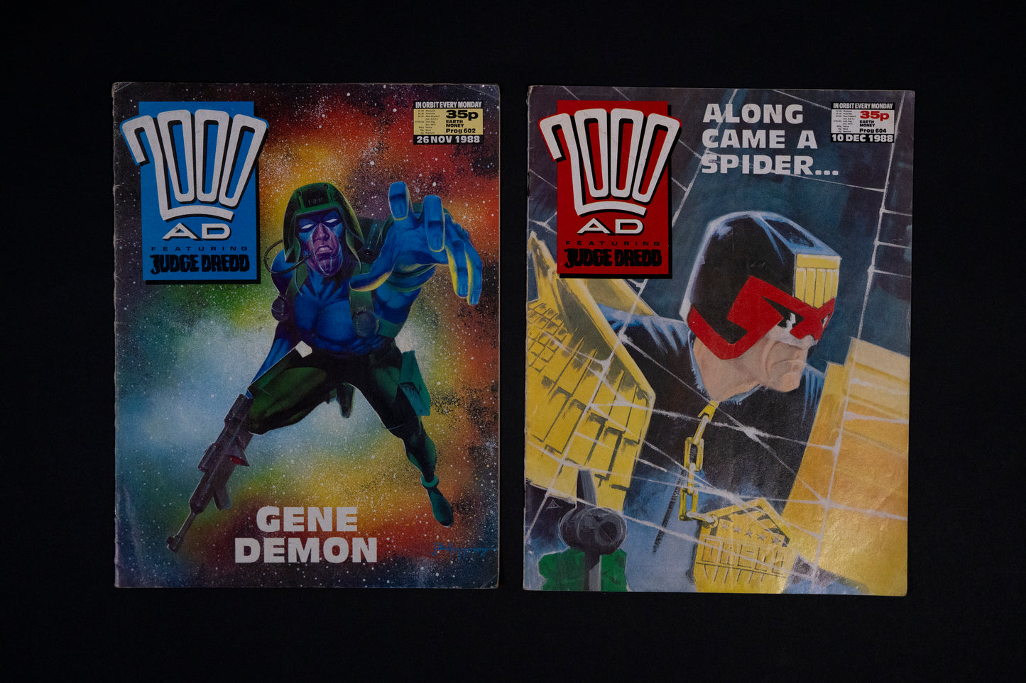 2000 AD #602 604 607 608 610 & 623 [1988 1989] Vintage UK Comic Job Lot