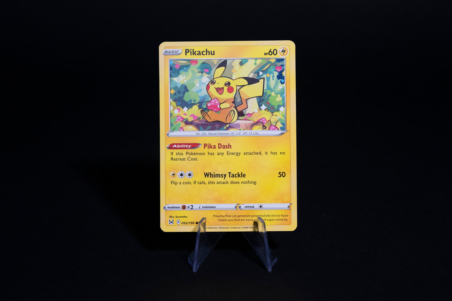 052/196, Pikachu, Pokemon, Lost Origin, 2022, Common, Ungraded, English