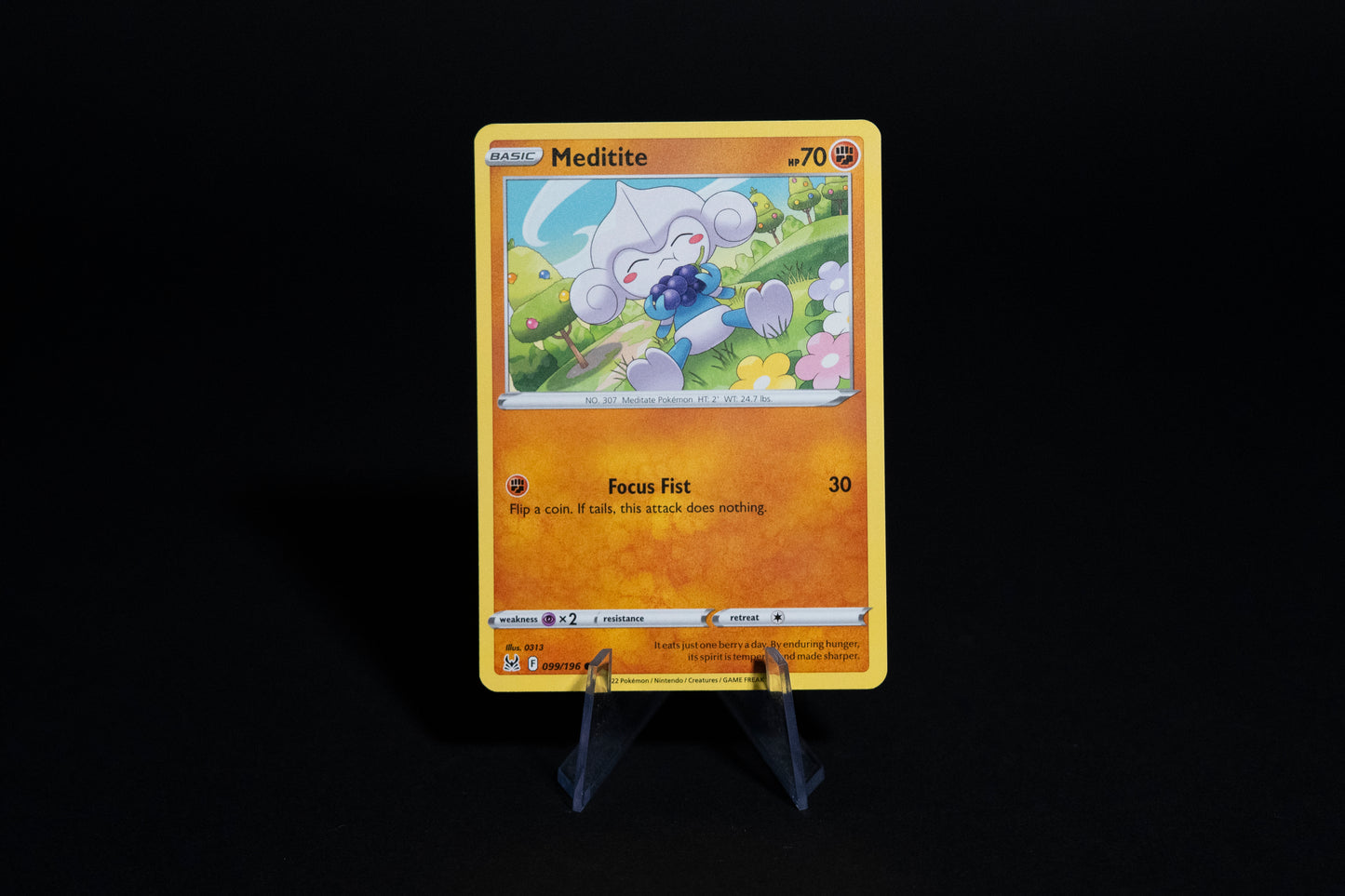 099/196, Meditite, Pokemon, Lost Origin, 2022, Common, Ungraded, English