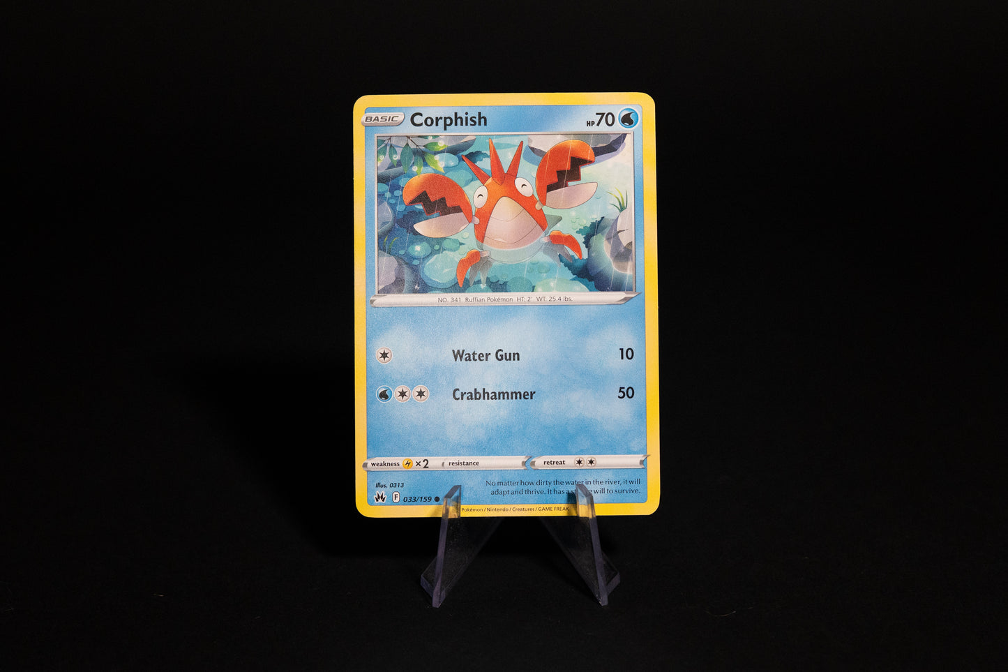 033/159, Corphish, Pokemon, Crown Zenith, 2023, Common, Ungraded, English