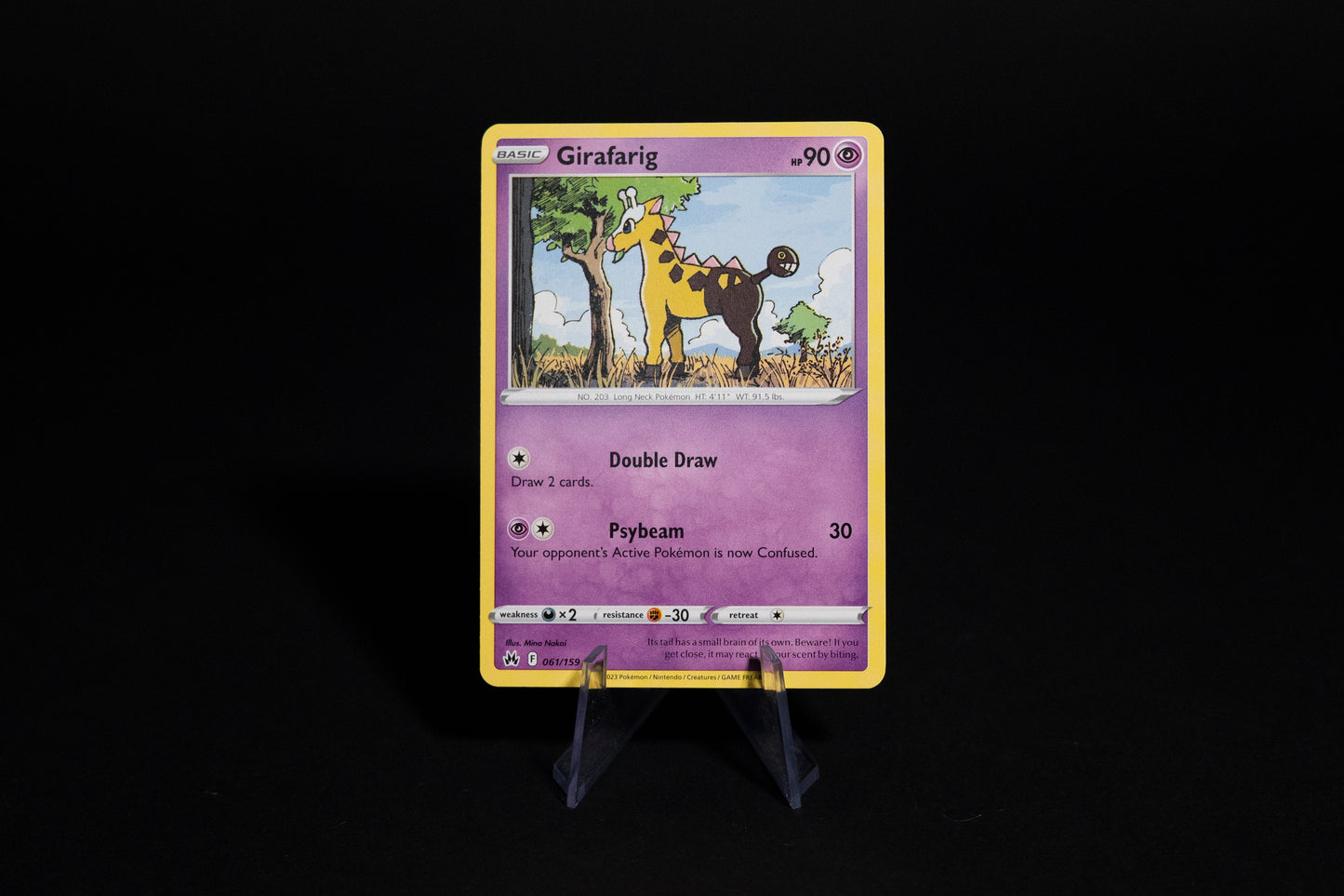 061/159, Girafarig, Pokemon, Crown Zenith, 2023, Uncommon, Ungraded, English